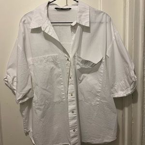 White buttondown. ZARA